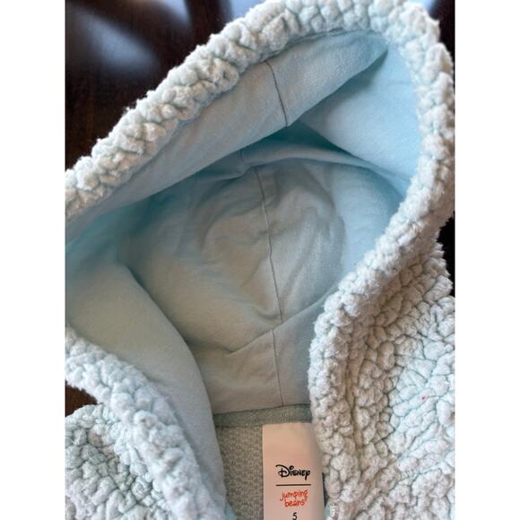 Disney Jumping Beans Elsa Sherpa Hooded Full Zip Jacket Size 5 - Picture 4 of 5